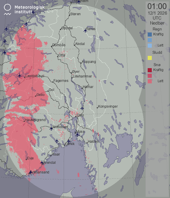 Radar: eastern norway