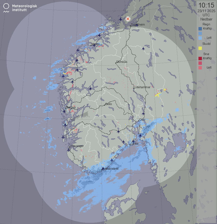 Radar: southern norway